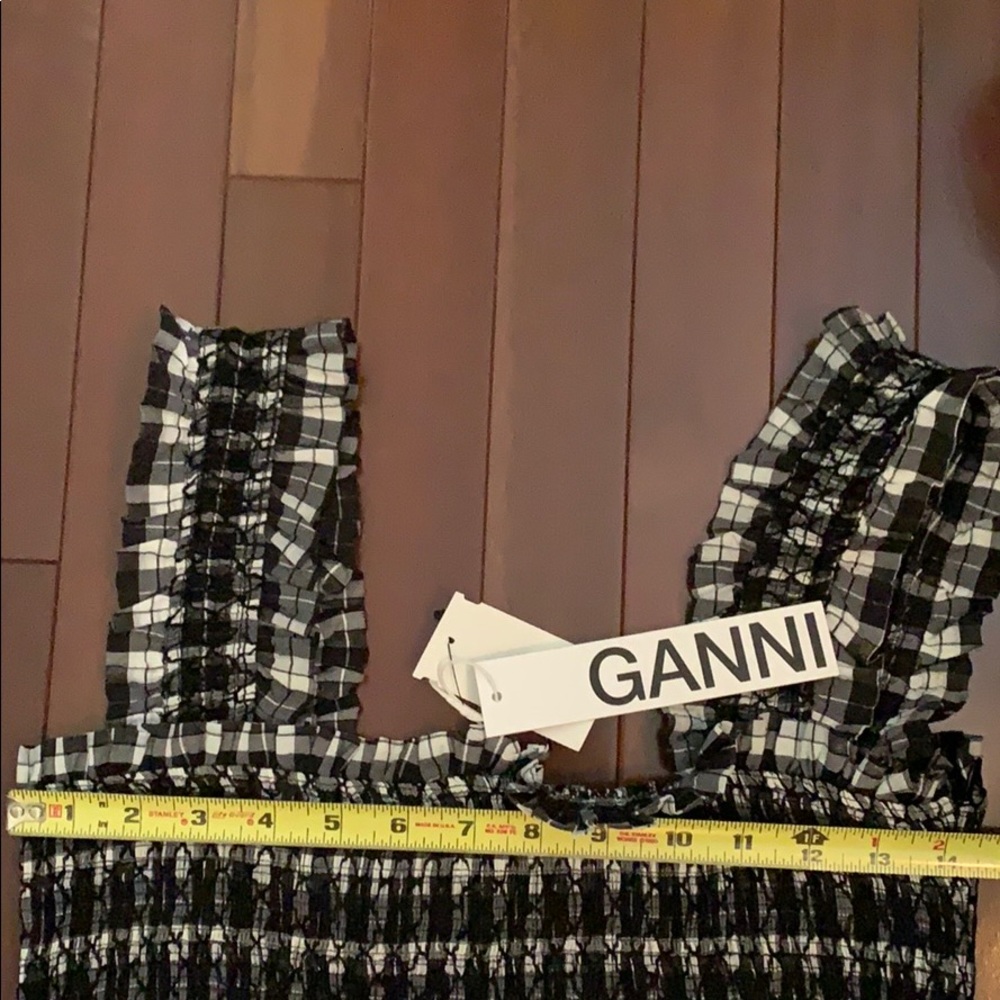 GANNI Seersucker Check Dress Gingham size 4, 8 ,10 - Picture 13 of 16